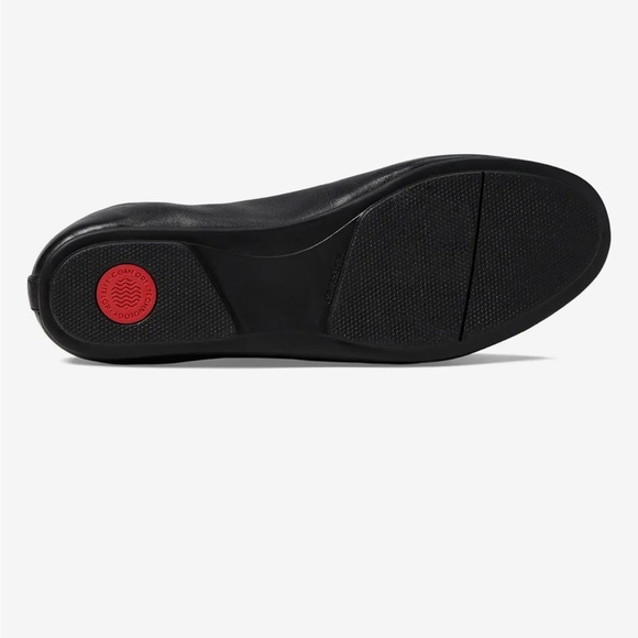 Fitflop Allegro Leather Ballerina Flats Black Size 10 - Picture 3 of 16
